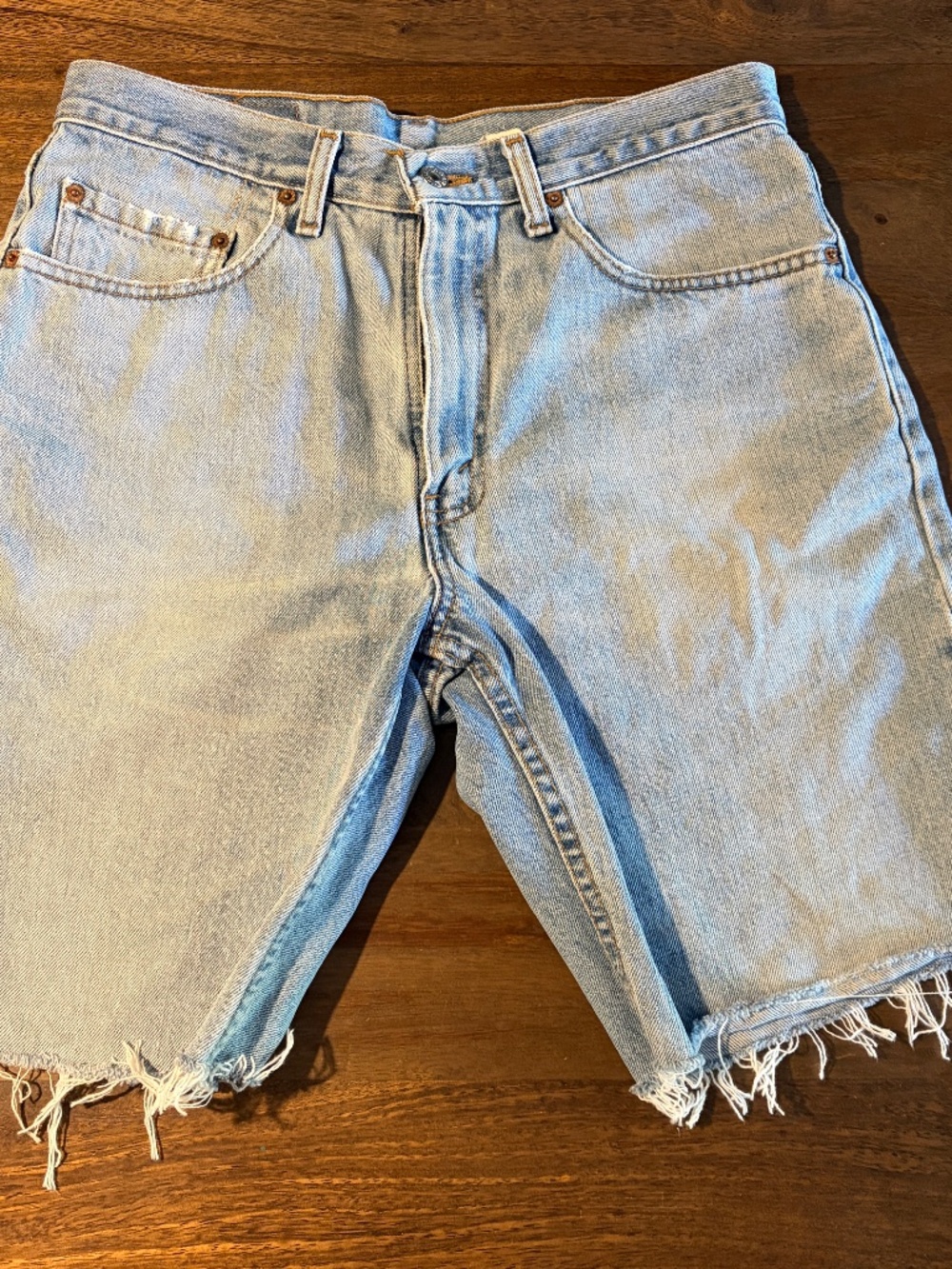 Vintage 1990s Levi's Disstressed cutoff Jean Shorts Size 33